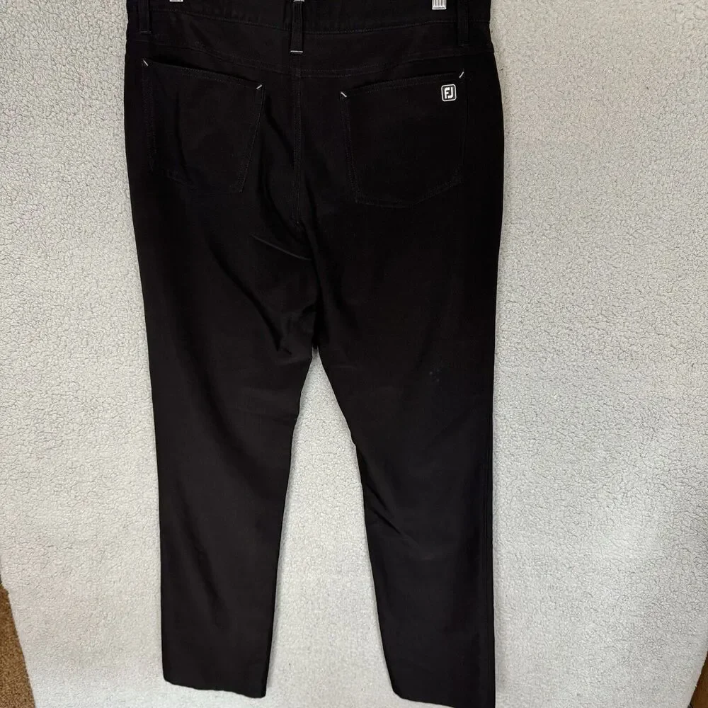 FootJoy Pants‎ Men's 34x34 Black Chino Athletic Fit Performance Golf